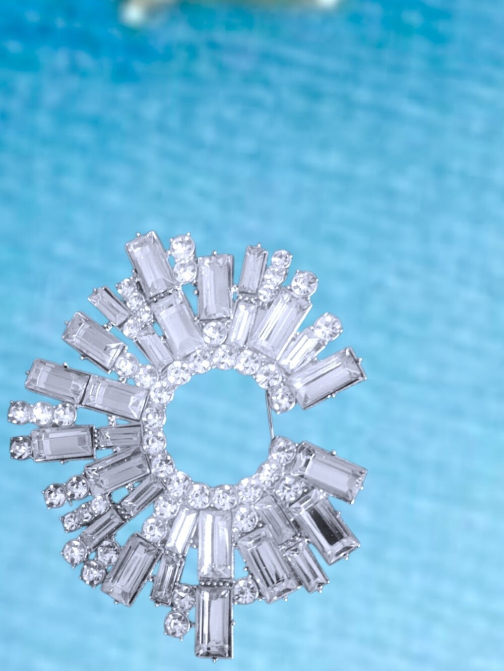 Crystal Burst Brooch